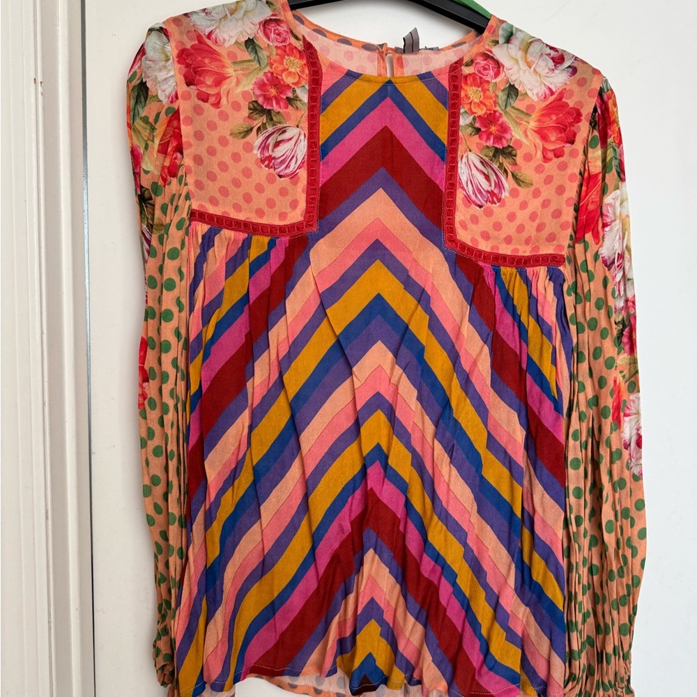 Anthropologie Bl*nk peasant top- NWT
